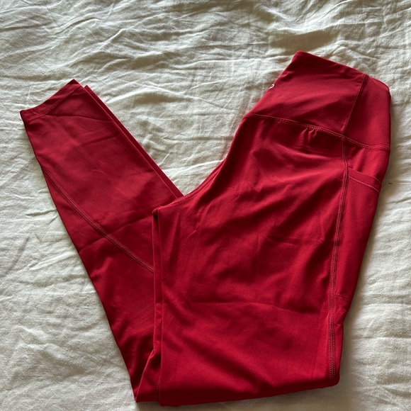 Cherry Red Active Leggings - BUNDLE AND MAKE OFFER - Picture 1 of 3